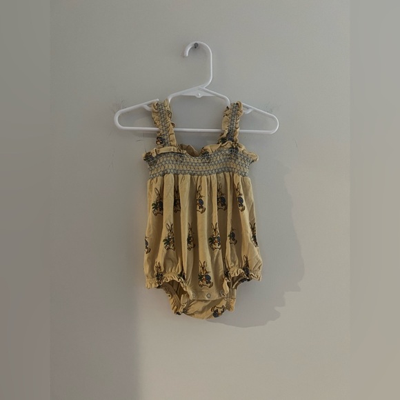 kate quinn Other - Kate Quinn Bamboo Peter Rabbit Smocked Bubble Romper 6-12M Cottagecore Baby